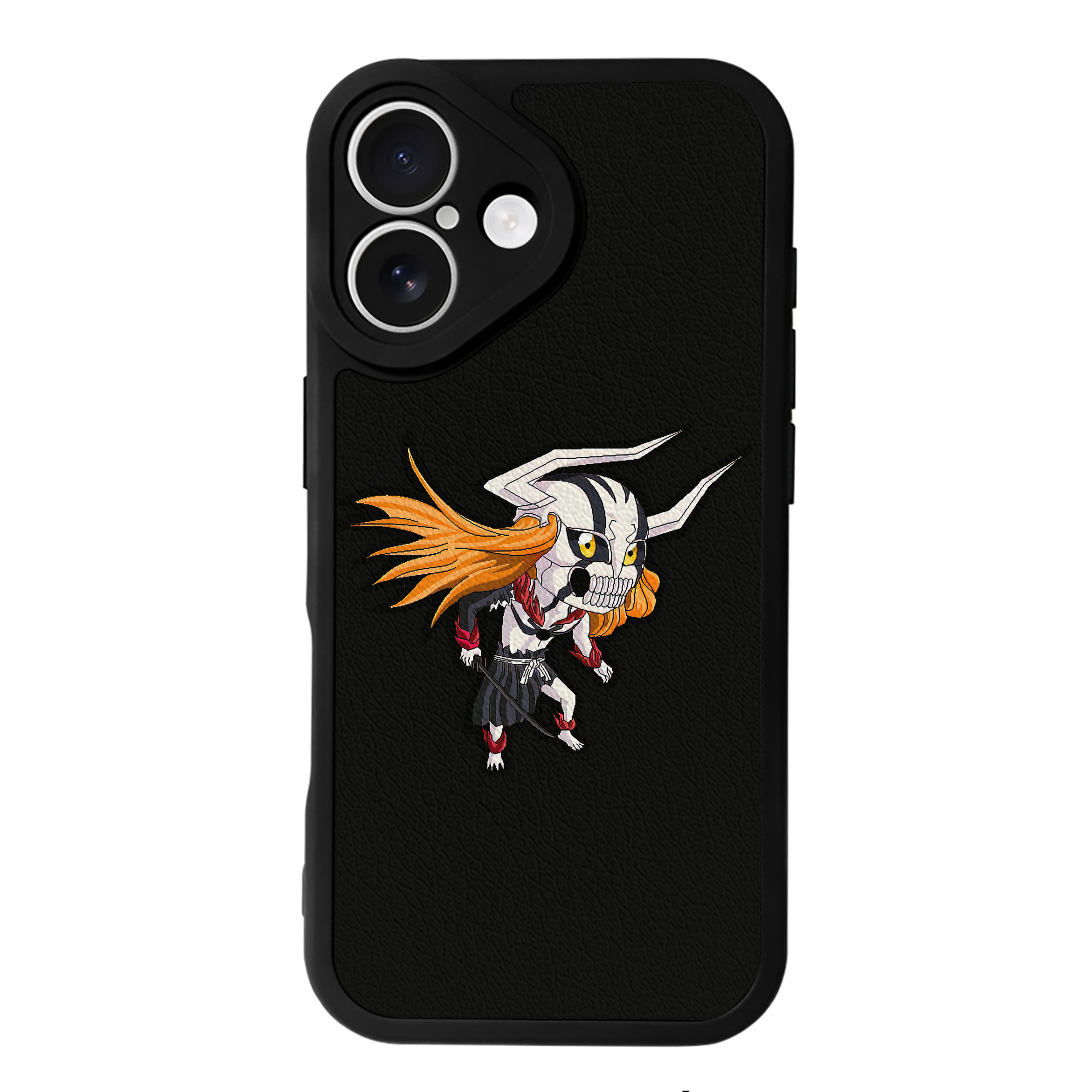 ブリーチ 黒崎一護（くろさき いちご）BLEACH Kurosaki Ichigo 【iPhone 16シリーズ対応】シリコンスマホケース（レザー調） 材質：シリコン